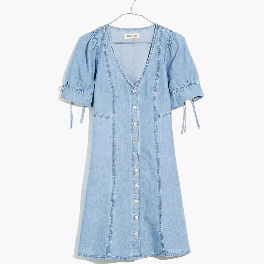 Madewell Denim Button Front Mini Dress - Size 10